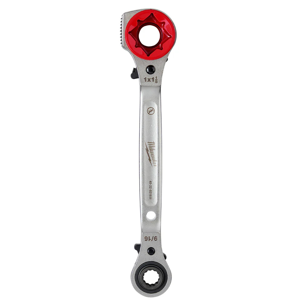 Milwaukee Lineman's 5in1 Ratcheting Wrench with Milled Face from GME Supply